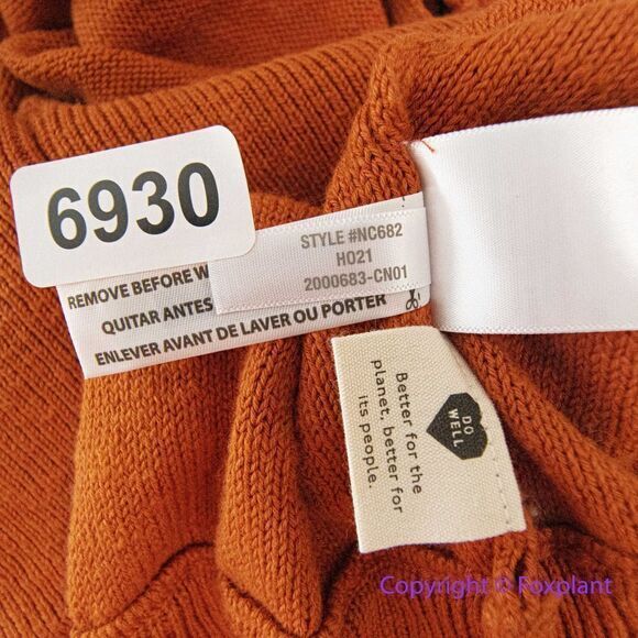 NEW Madewell‎ Clairview Hoodie Sweater, color Maple Glow, XXS - Picture 16 of 16